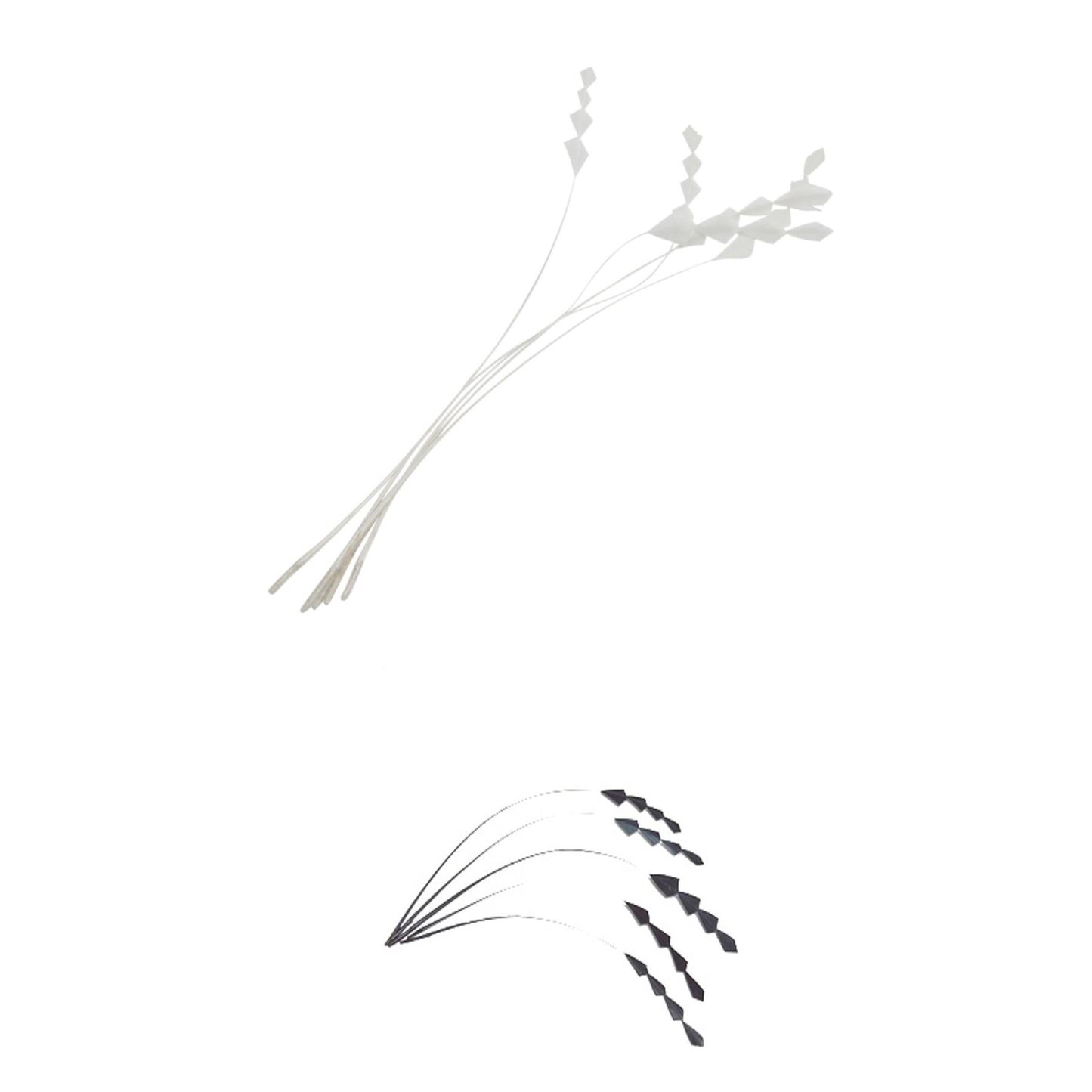 Zig Zag Coq Feathers 20cm x 5pcs - CO003