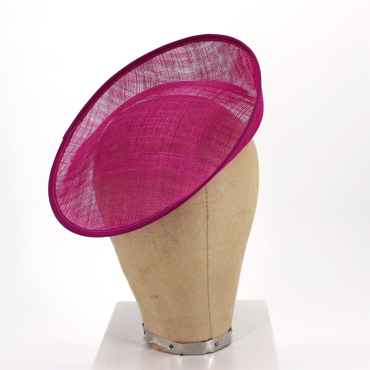 UK Made Sinamay Small Up brim Fascinator Base 25x24cm - HA034