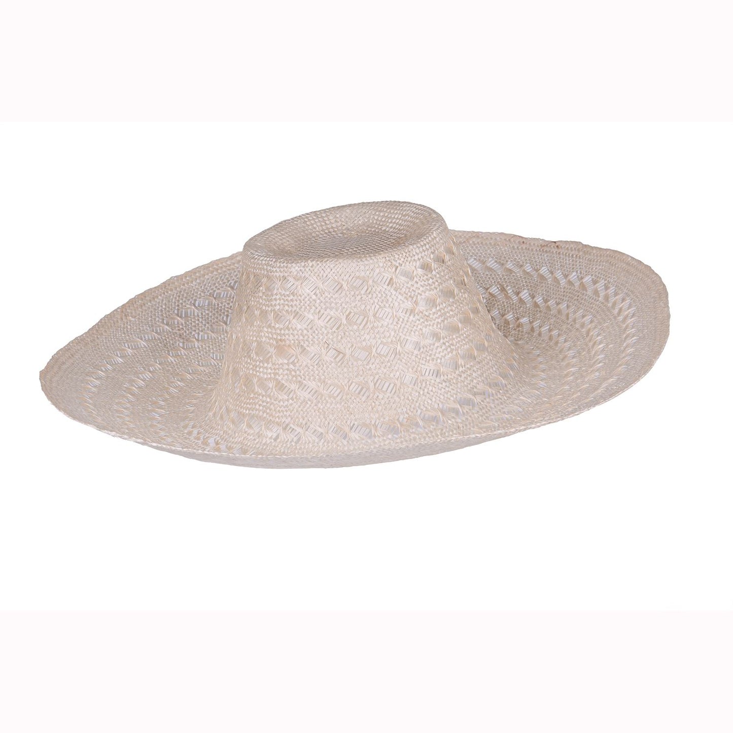 Cross Knot Patterned Ramie Straw Hood HF033