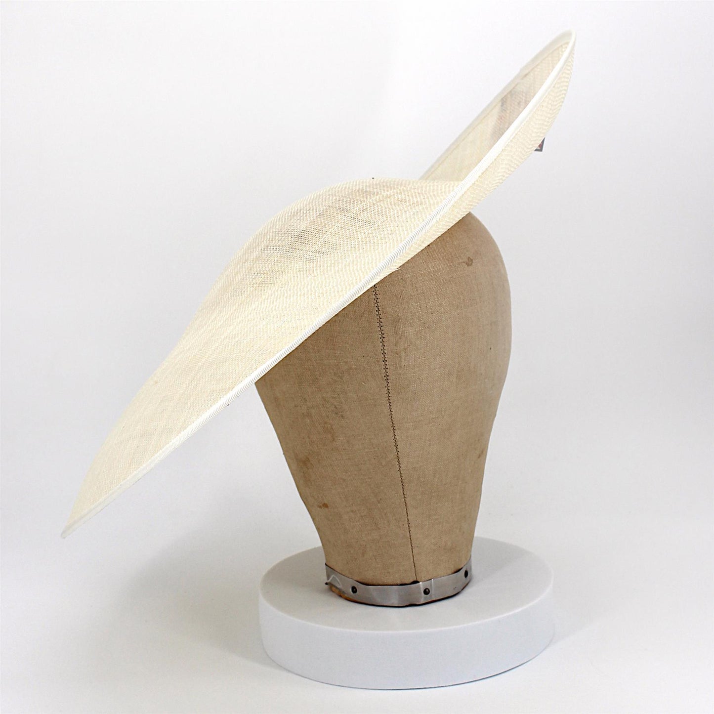 UK Made Sinamay Side Sweep Hat Base 43x45cm - HA080