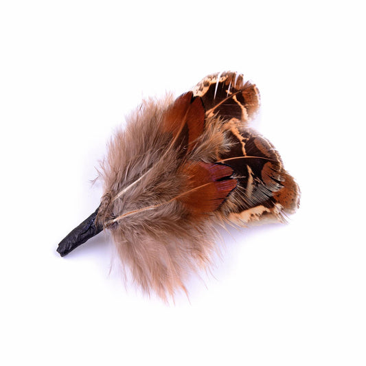 Small Pheasant Feather Mount 7cm Natural - FM003