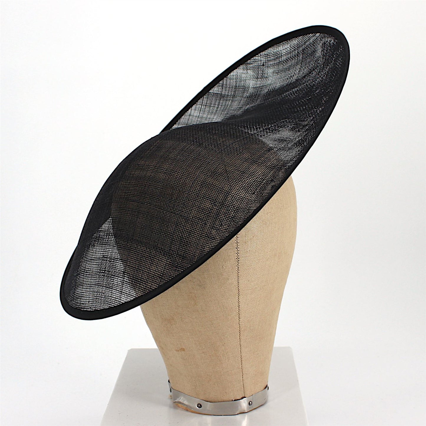 UK Made Sinamay Large Side Sweep Up brim Fascinator Hat Base 33x34cm - HA078