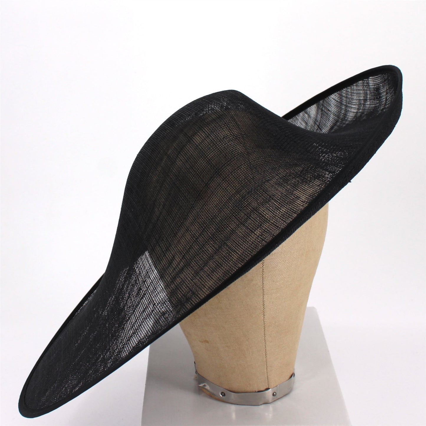 UK Made Sinamay Large Asymmetrical Sweep Hat Base - HA100