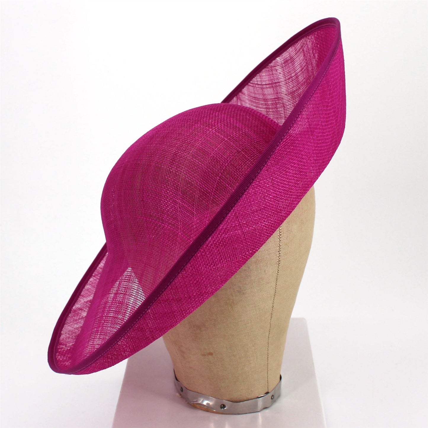 UK Made Sinamay Round Up brim Hat Base 37cm - HA101