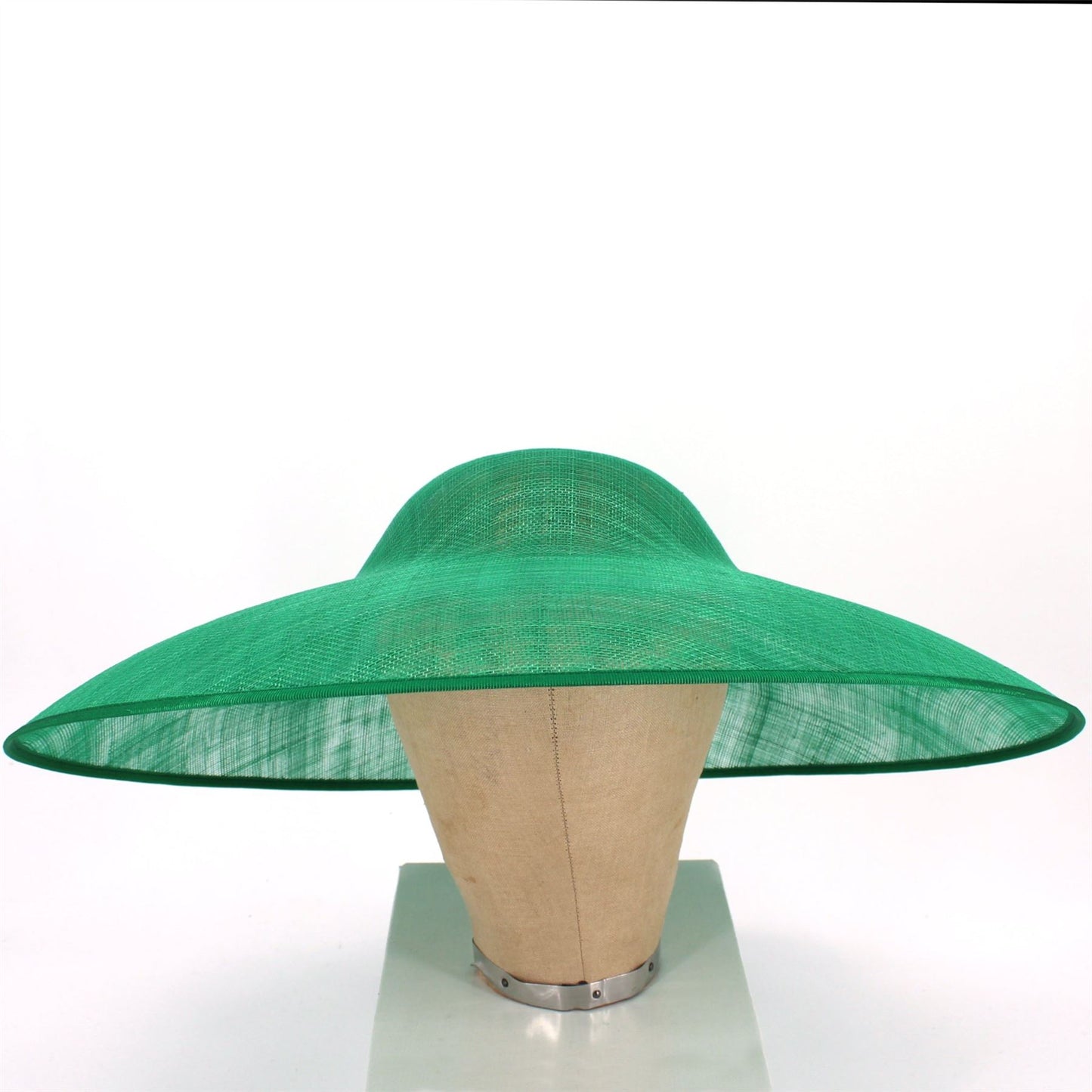 UK Made Sinamay Wide Down Brim Hat Base 48x42cm - HA098