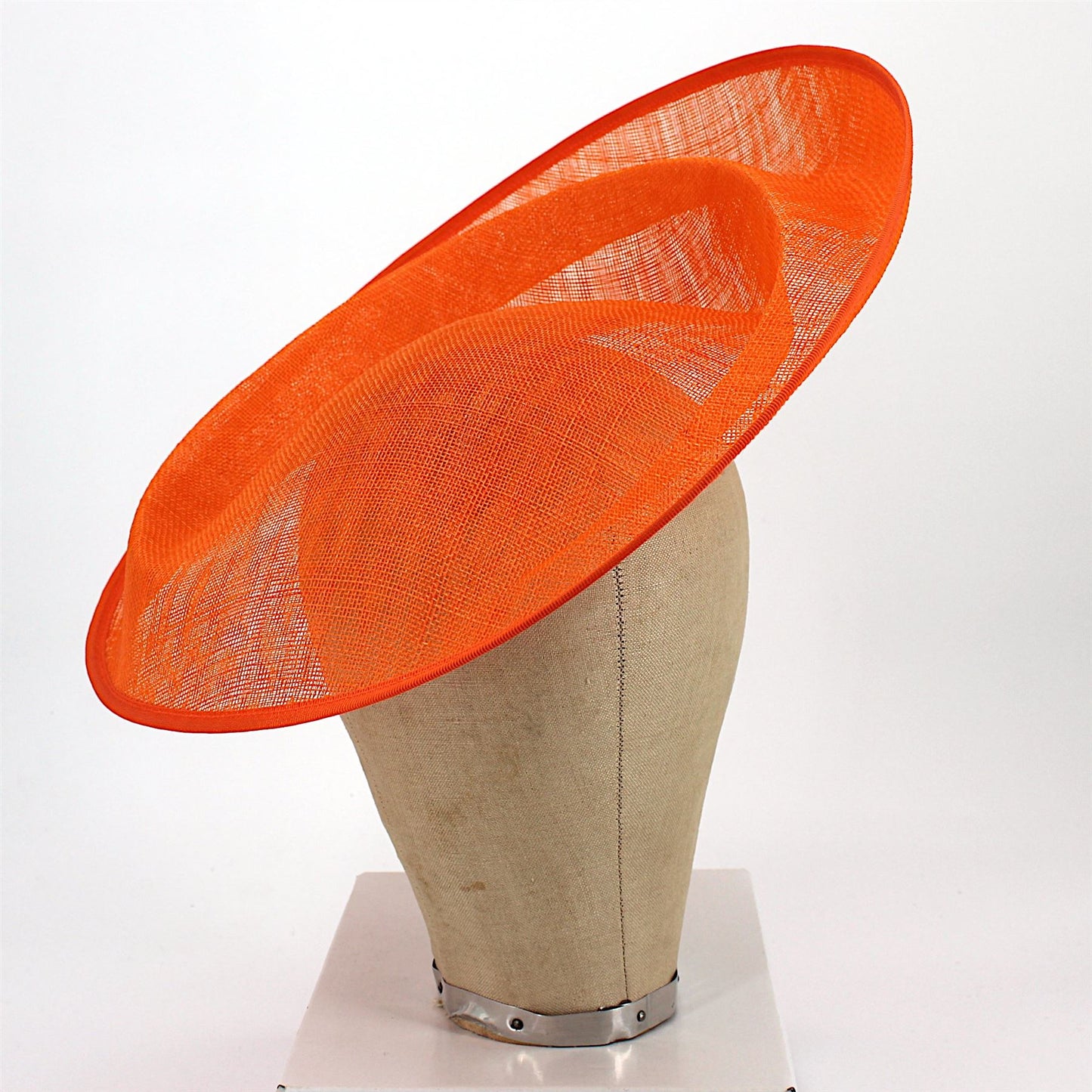 UK Made Sinamay Dramatic Up brim Indented Hat Fascinator Base 37x35cm - HA097