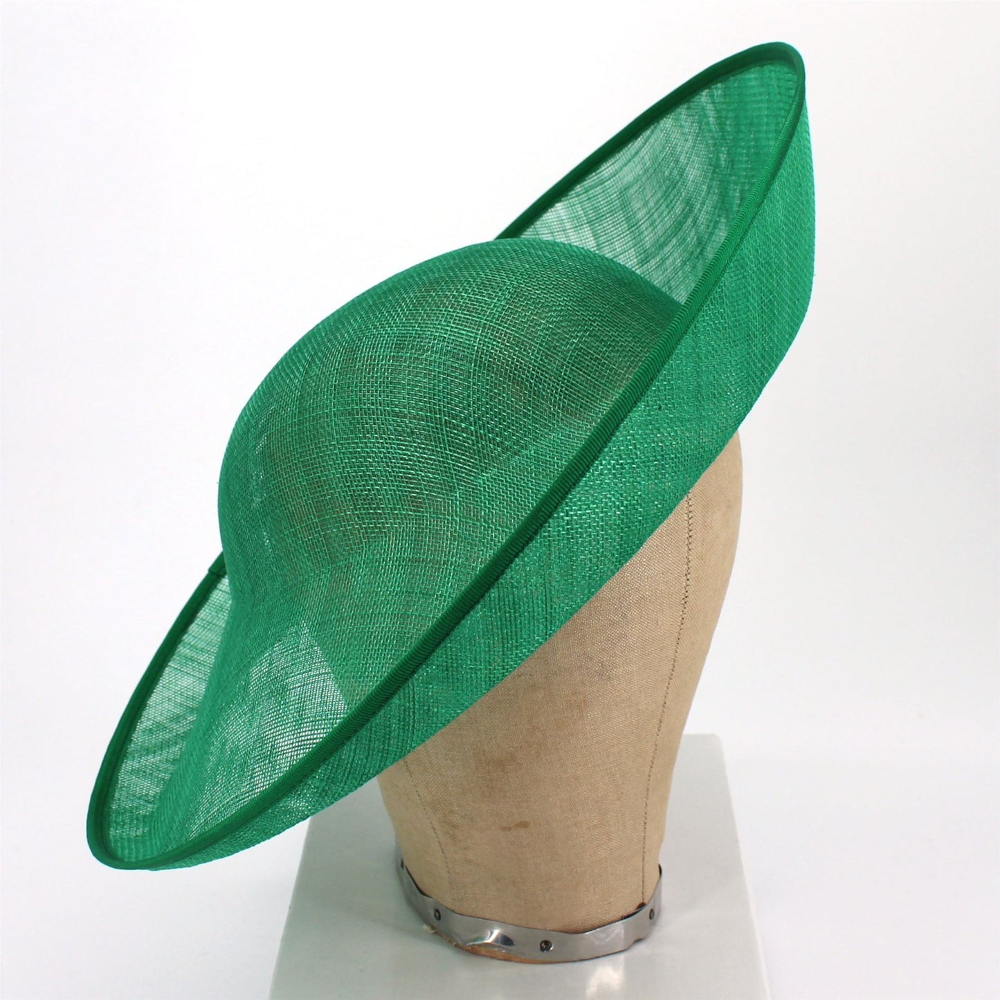 UK Made Sinamay Round Up brim Hat Base 37cm - HA101