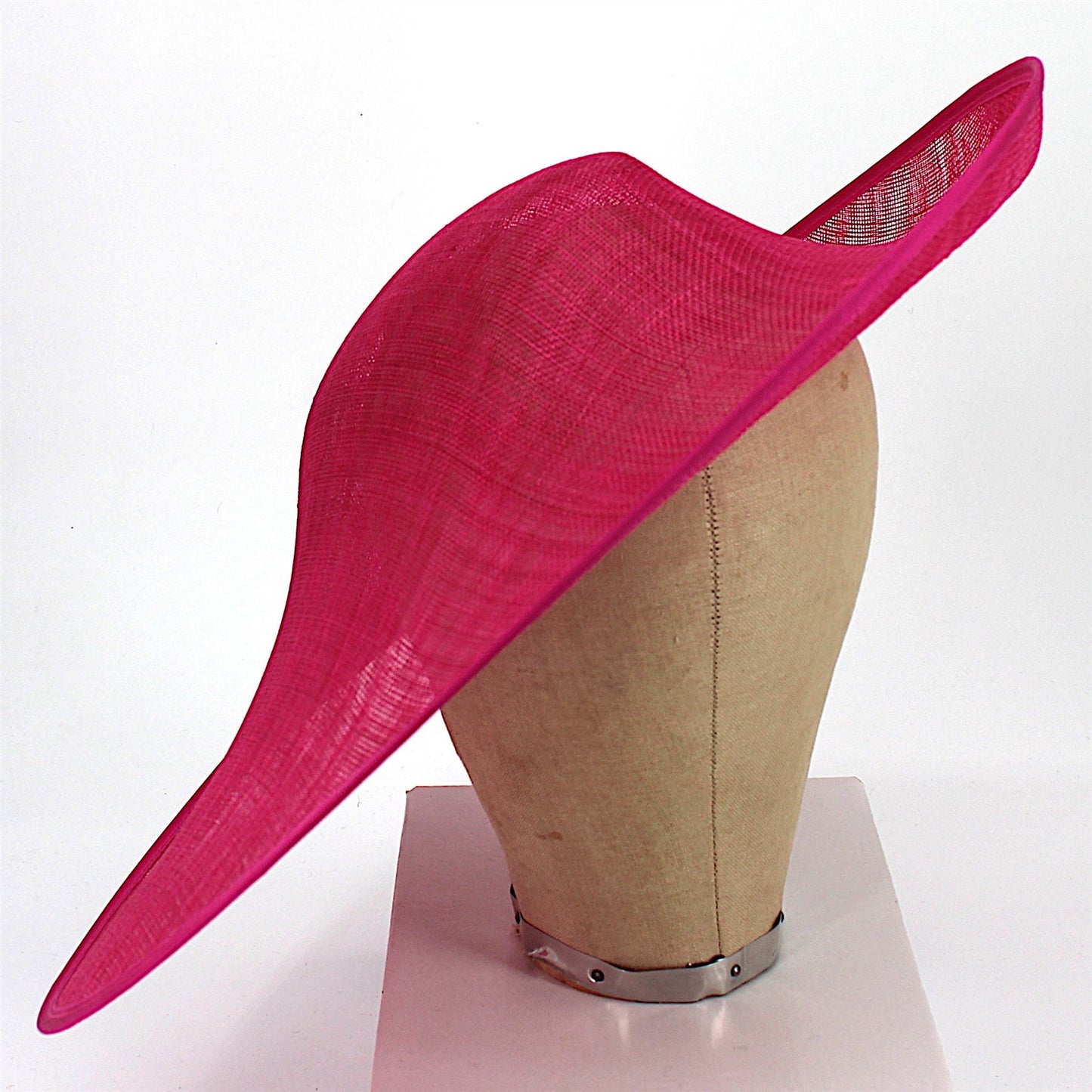 UK Made Sinamay Large Asymmetrical Sweep Hat Base - HA100