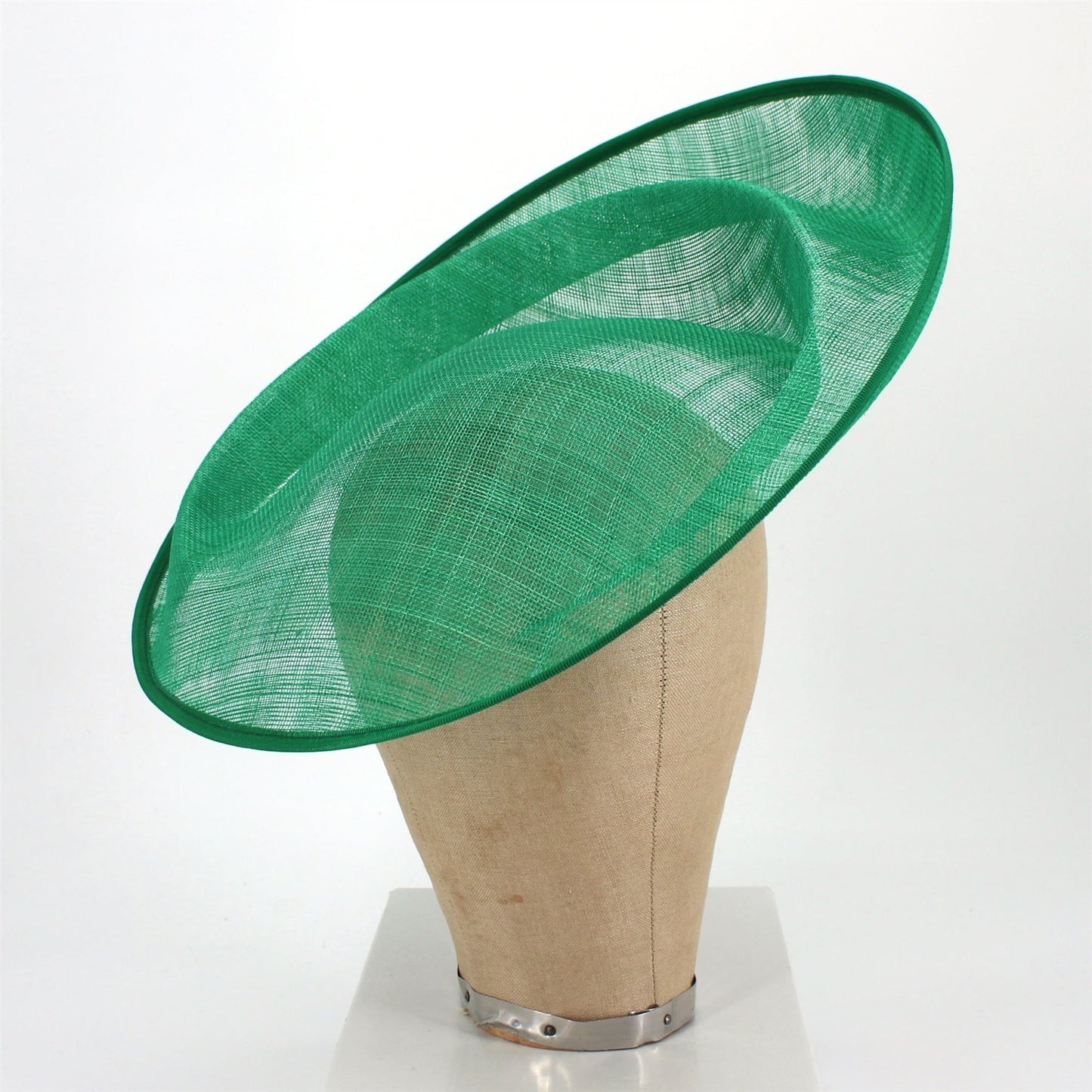 UK Made Sinamay Dramatic Up brim Indented Hat Fascinator Base 37x35cm - HA097