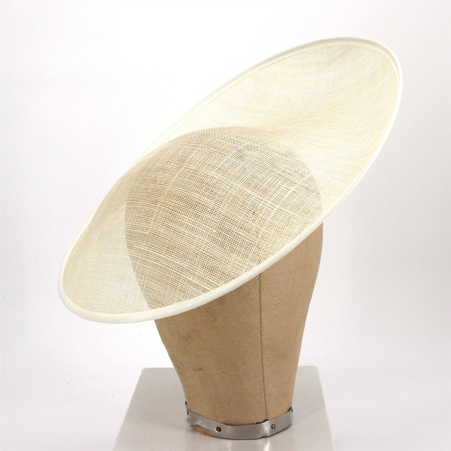 UK Made Sinamay Large Side Sweep Up brim Fascinator Hat Base 33x34cm - HA078