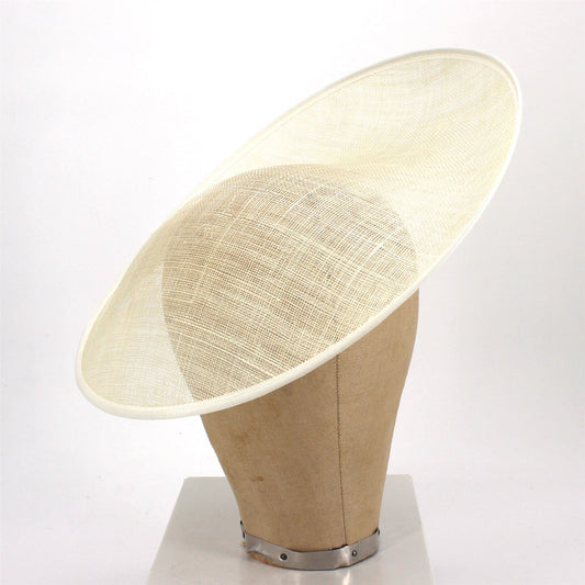 UK Made Sinamay Large Side Sweep Up brim Fascinator Hat Base 33x34cm - HA078