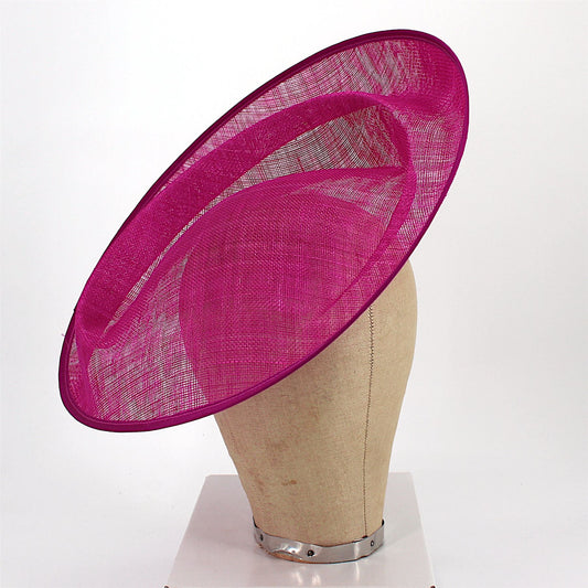 UK Made Sinamay Dramatic Up brim Indented Hat Fascinator Base 37x35cm - HA097