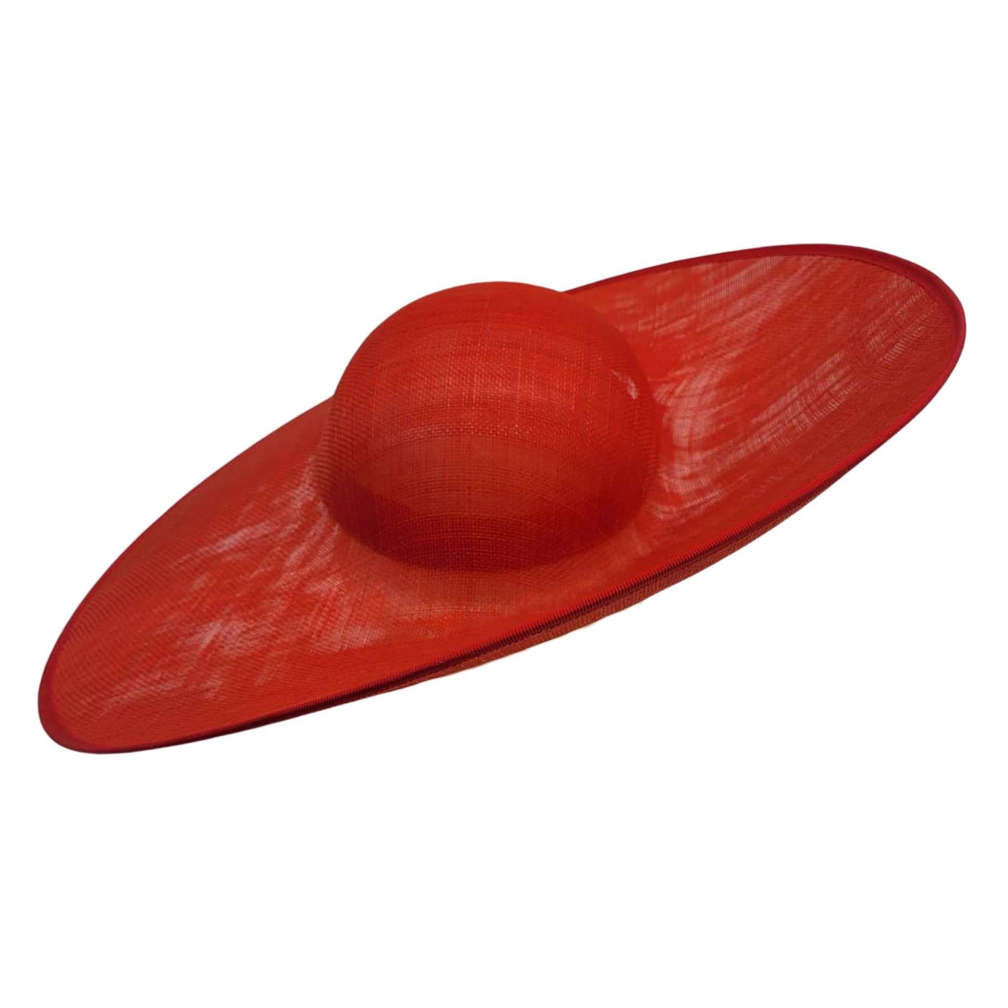 UK Made To Order Huge Sinamay Side Sweep Extended Brim Round Crown HA089