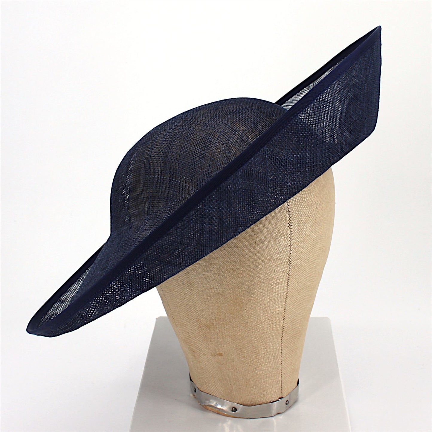 UK Made Sinamay Round Up brim Hat Base 37cm - HA101