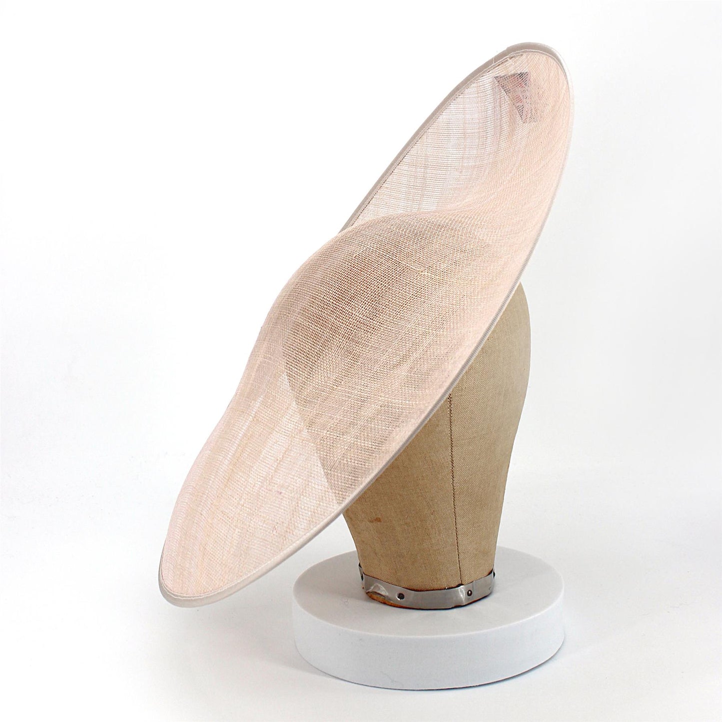 UK Made Sinamay Side Sweep Hat Base 43x45cm - HA080