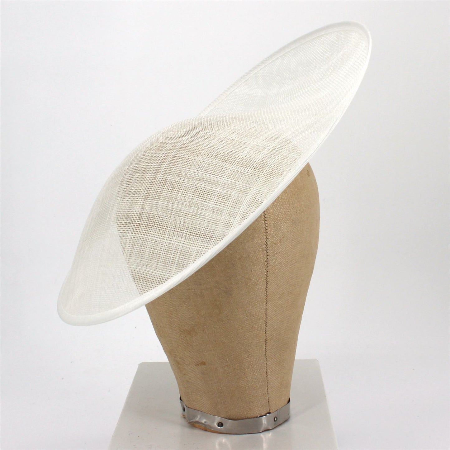 UK Made Sinamay Large Side Sweep Up brim Fascinator Hat Base 33x34cm - HA078