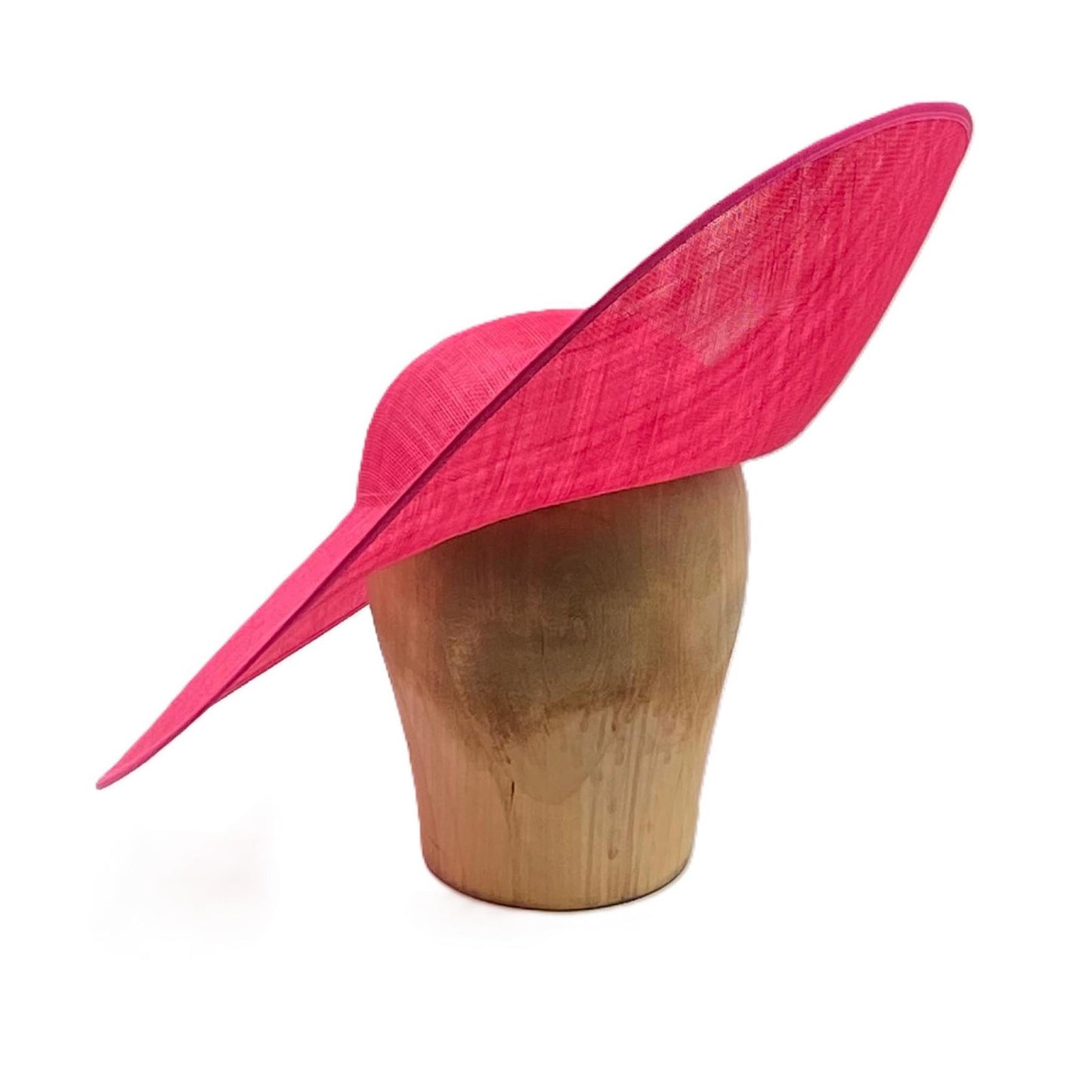 UK Made To Order Huge Sinamay Side Sweep Extended Brim Round Crown HA089
