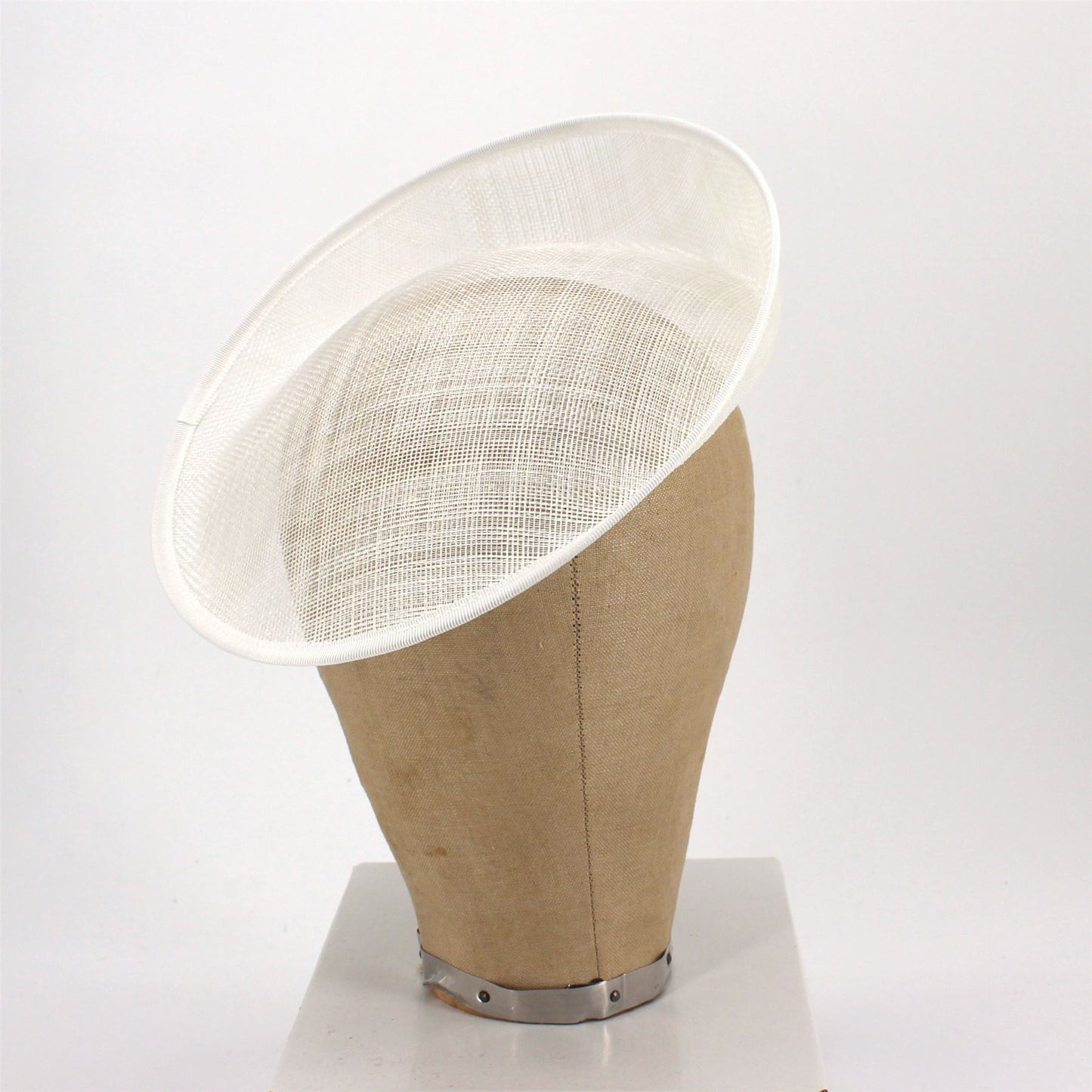 UK Made Sinamay Small Up brim Fascinator Base 25x24cm - HA034