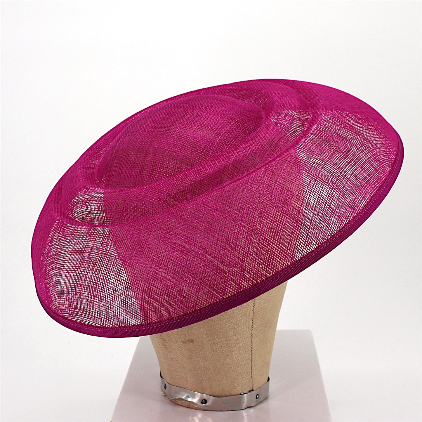 UK Made Sinamay Dome Shape Indented Hat Base 33x31cm - HA096