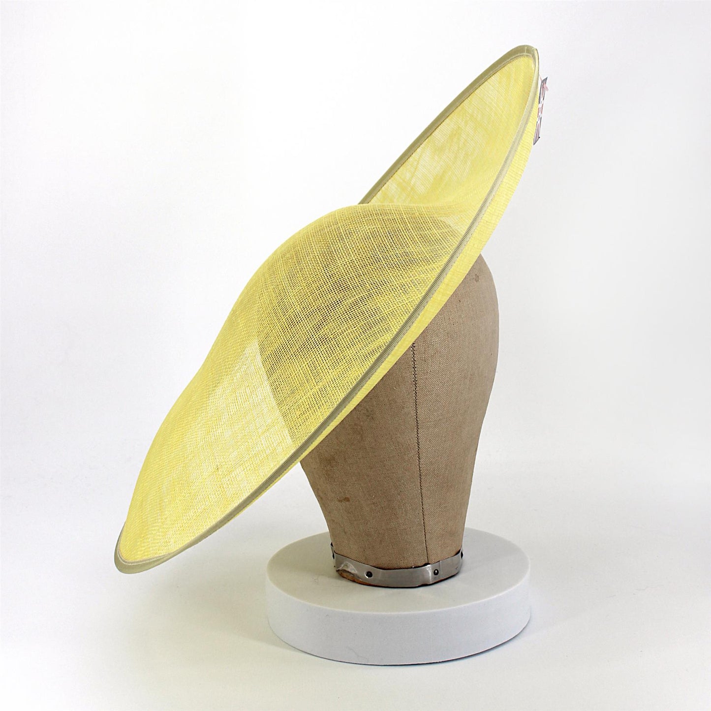 UK Made Sinamay Side Sweep Hat Base 43x45cm - HA080