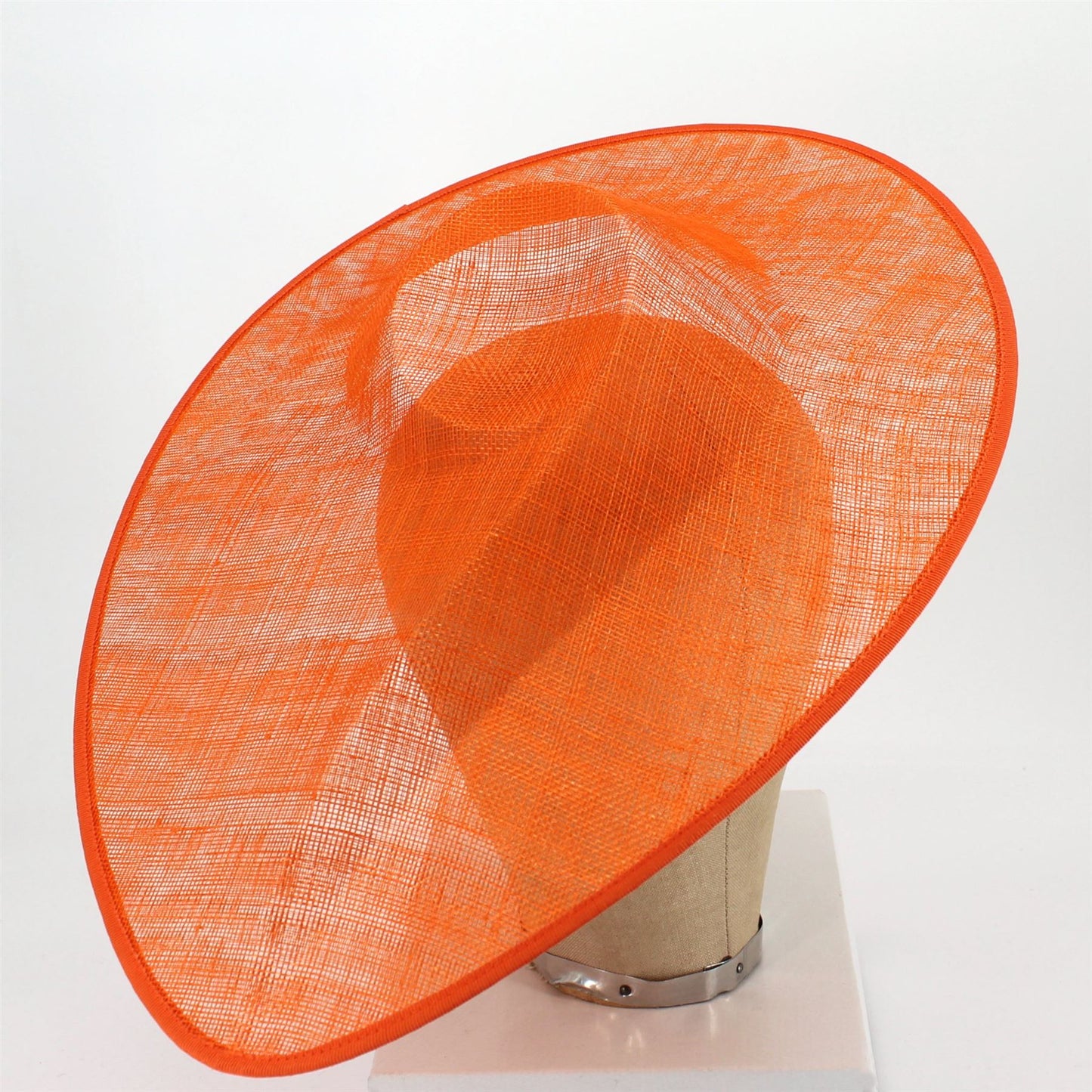 UK Made Sinamay Wide Pointed Saucer Fascinator Base 43x34cm - HA036