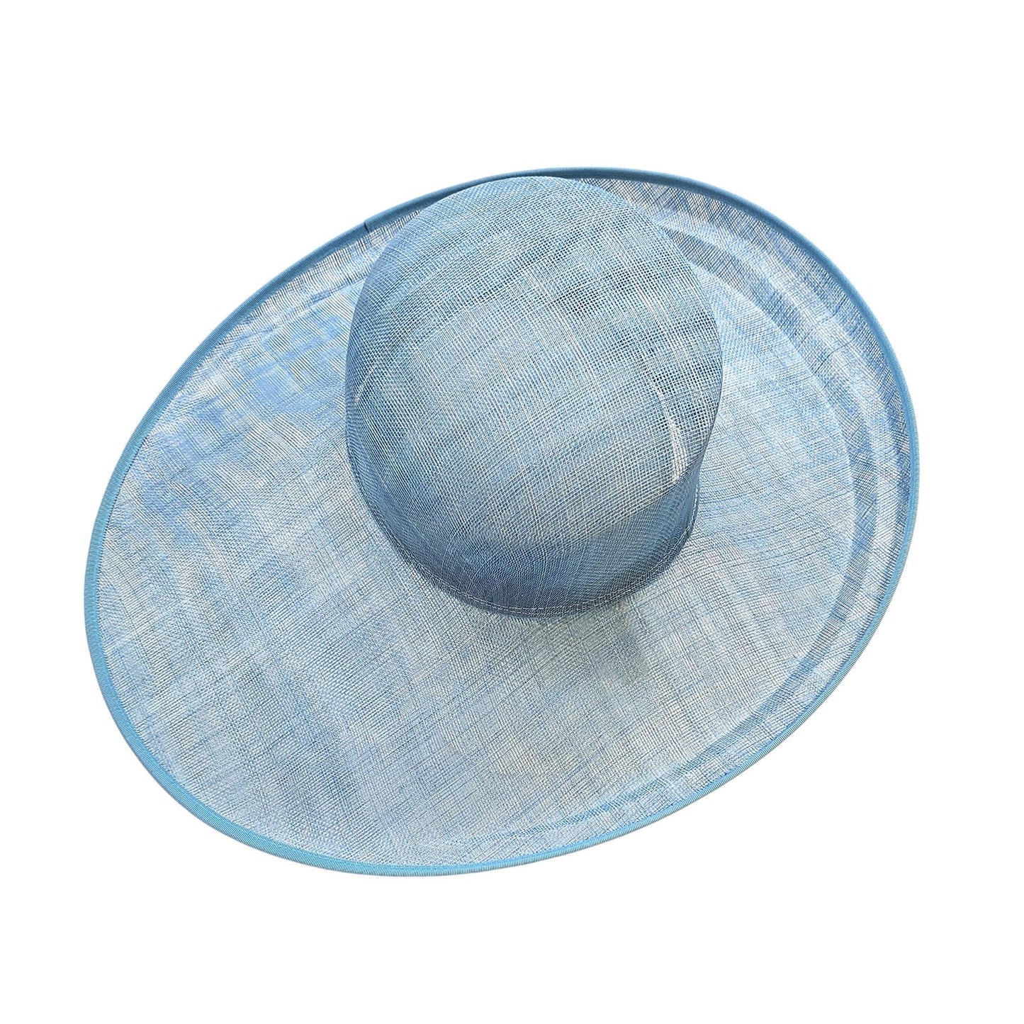 UK Made to Order Huge Sinamay Side Sweep Step Edge Brim Edge Slant Crown 46x40cm - HA086
