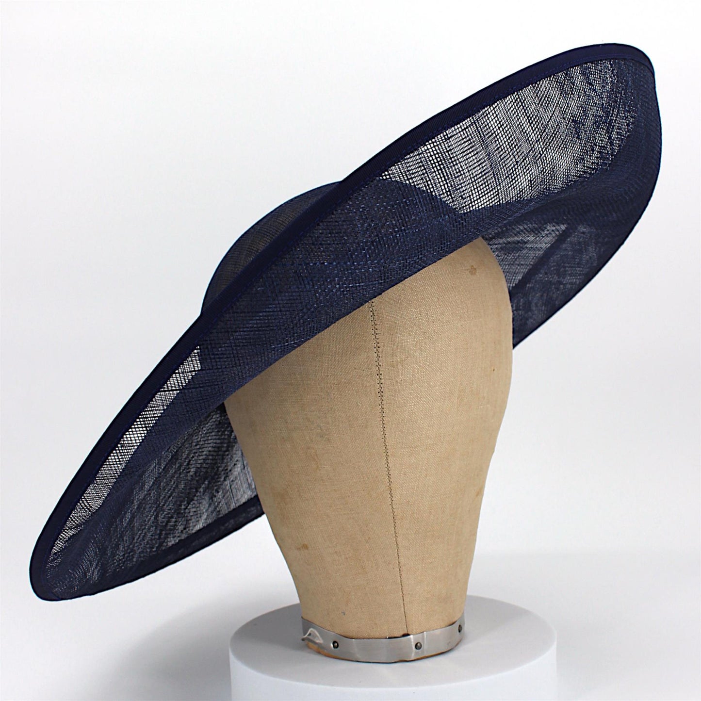 UK Made Sinamay Side Sweep Hat Base 42cm - HA102