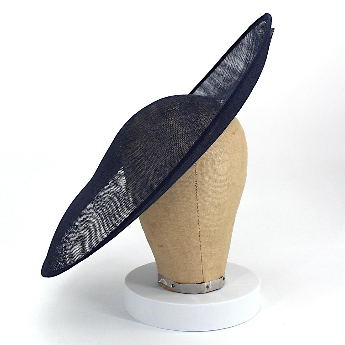 UK Made Sinamay Side Sweep Hat Base 43x45cm - HA080