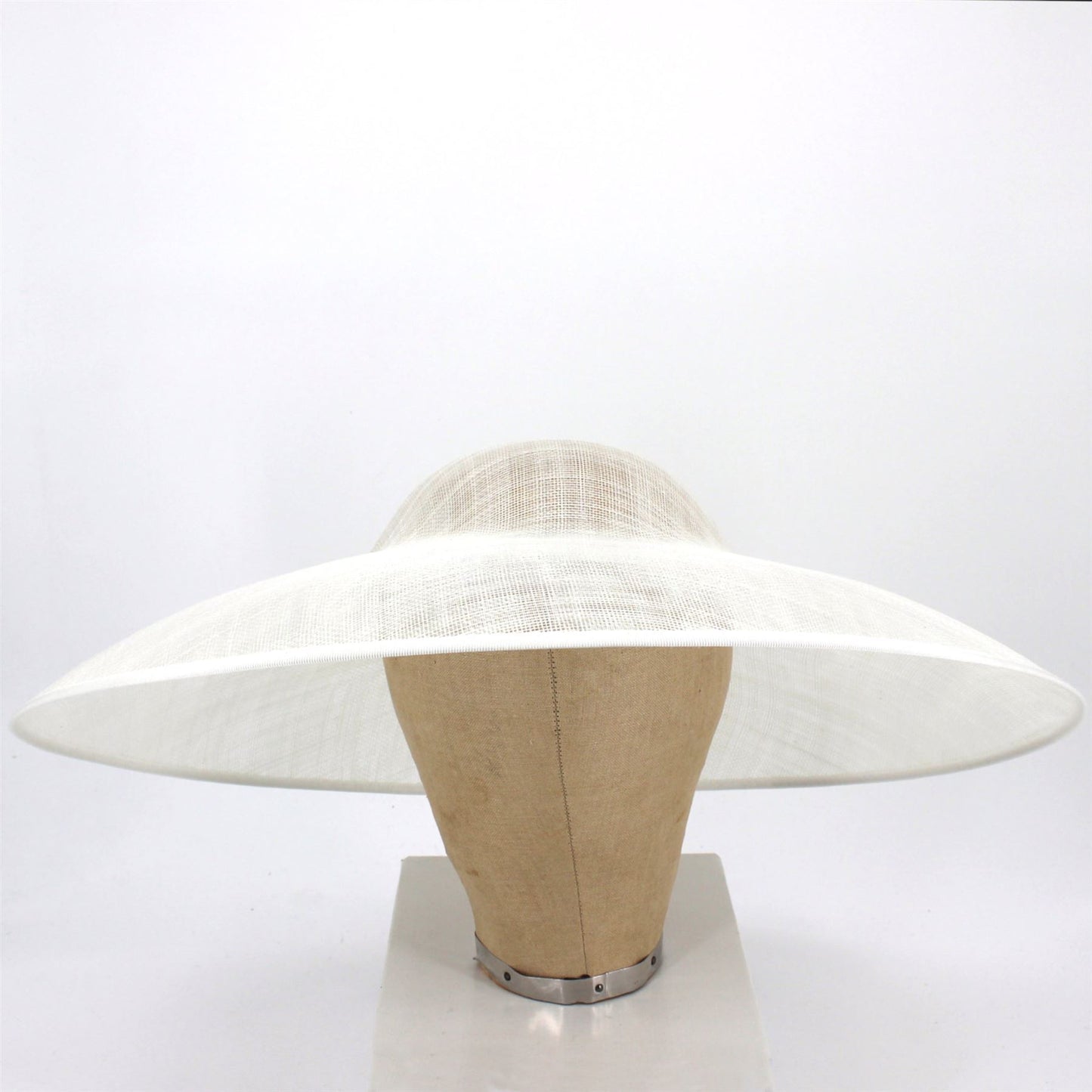 UK Made Sinamay Wide Down Brim Hat Base 48x42cm - HA098