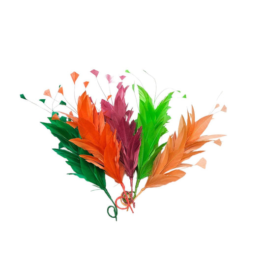 Goose Feather Stripped Coq Mount 22cm - FM082