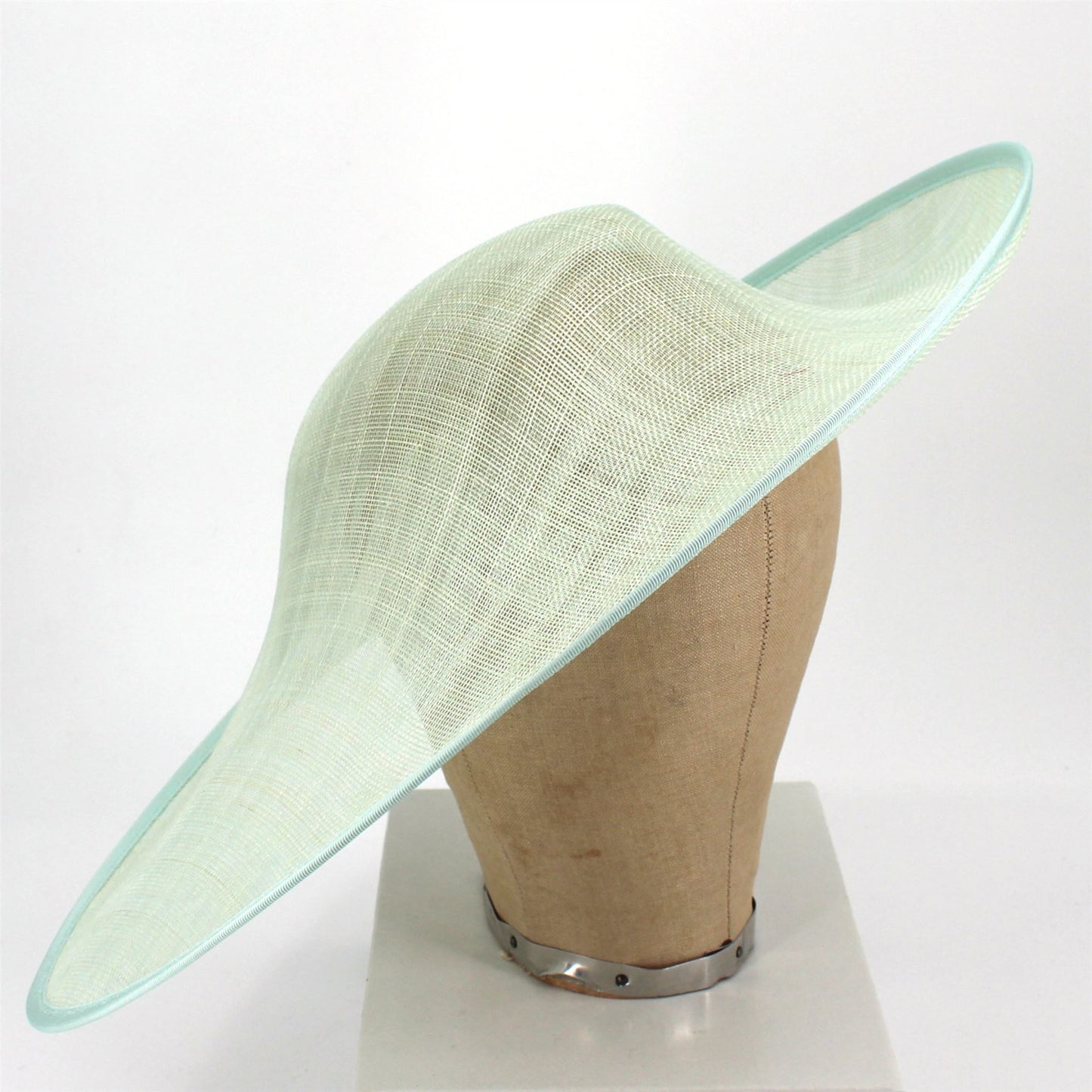 UK Made Sinamay Large Asymmetrical Sweep Hat Base - HA100