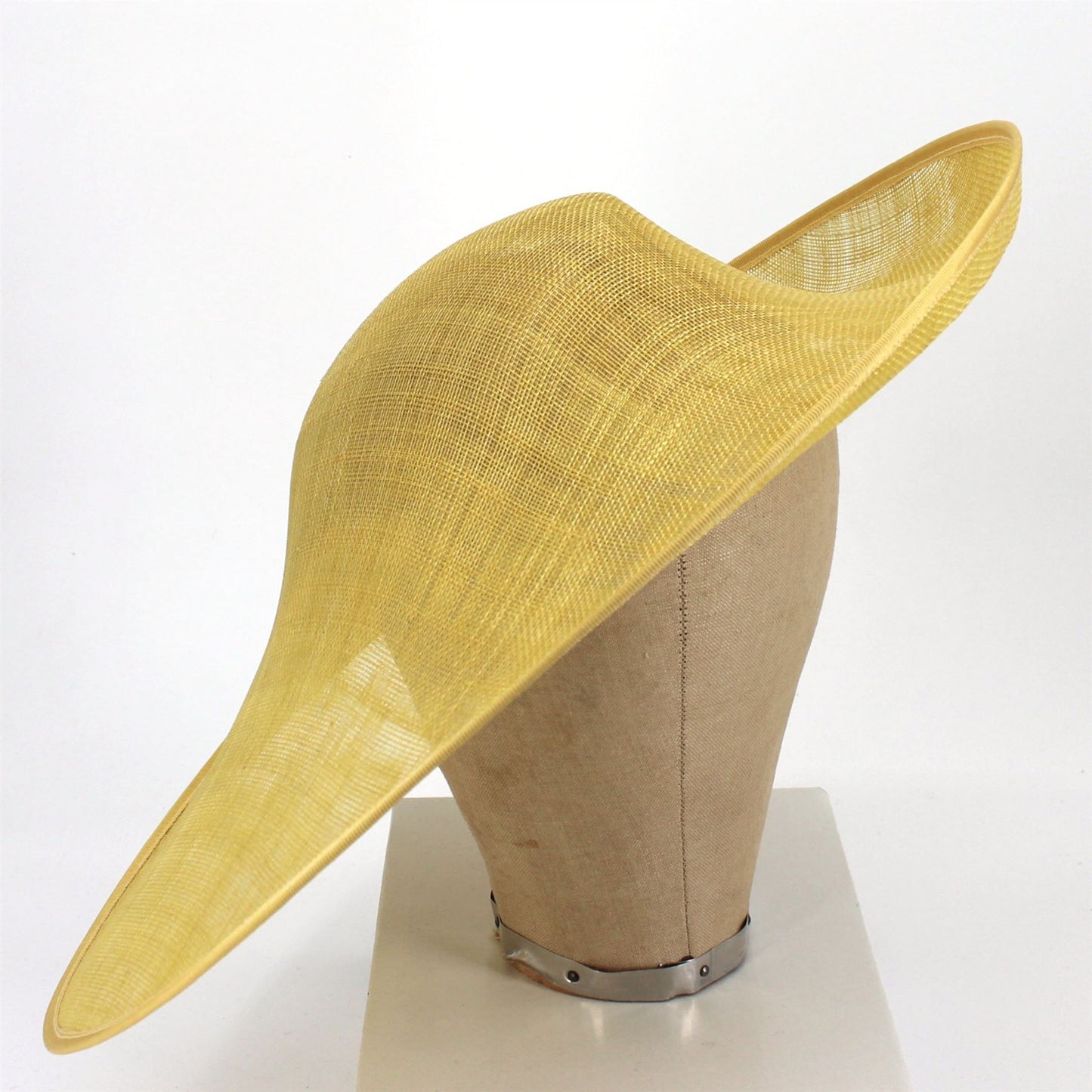 UK Made Sinamay Large Asymmetrical Sweep Hat Base - HA100