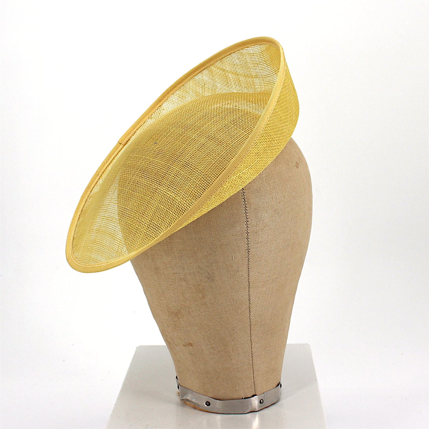 UK Made Sinamay Small Up brim Fascinator Base 25x24cm - HA034