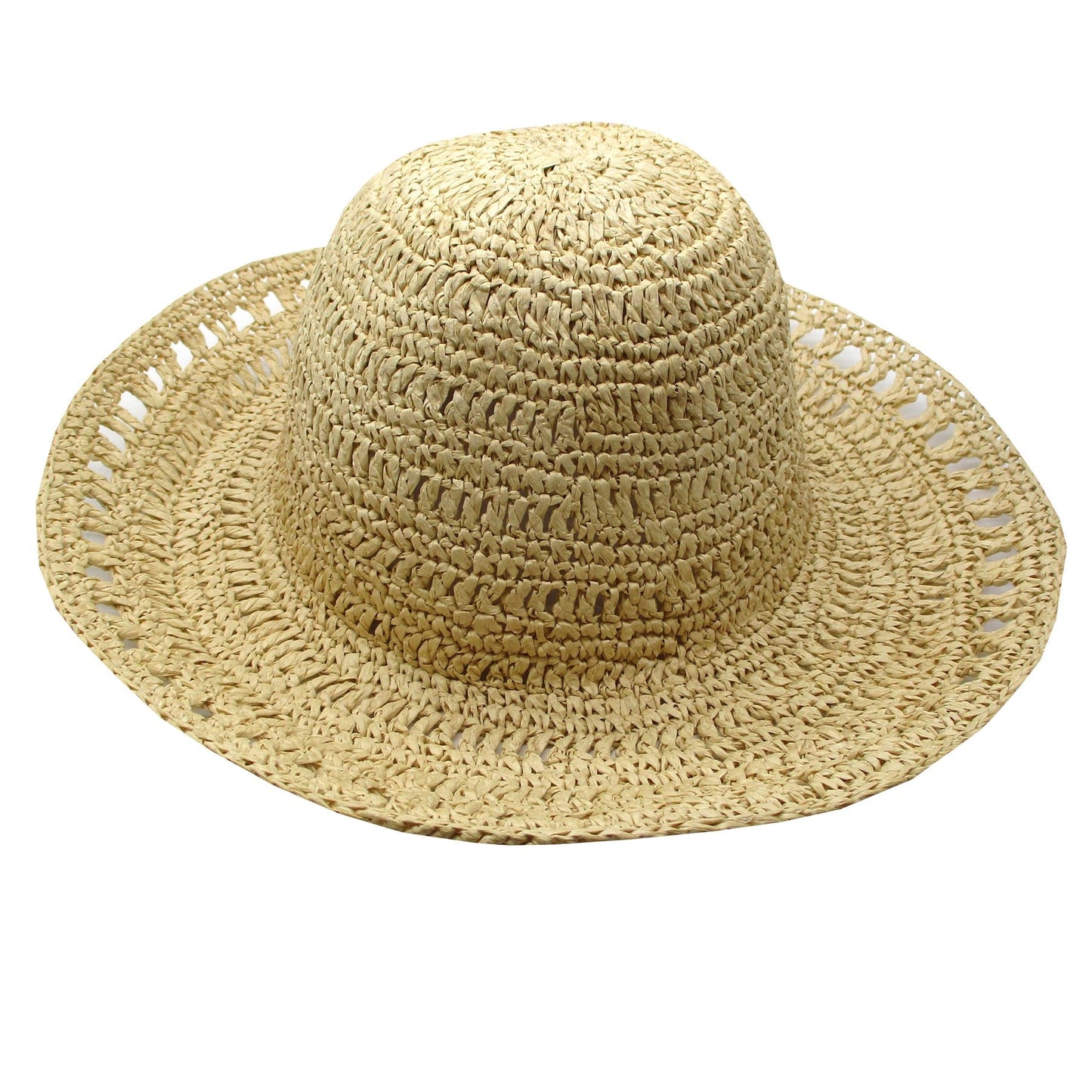 Beige Small Paper Crochet Hat HF051
