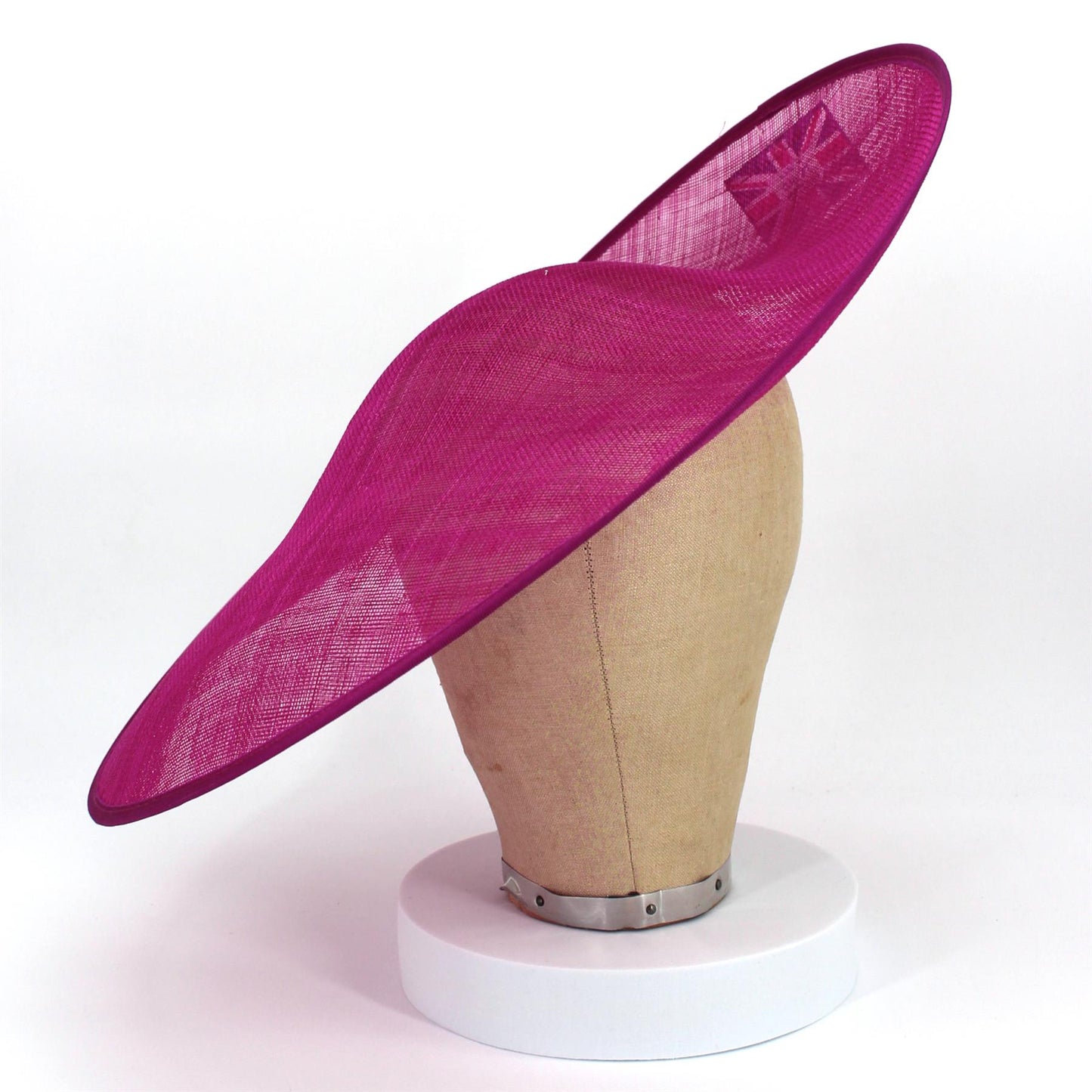 UK Made Sinamay Side Sweep Hat Base 43x45cm - HA080