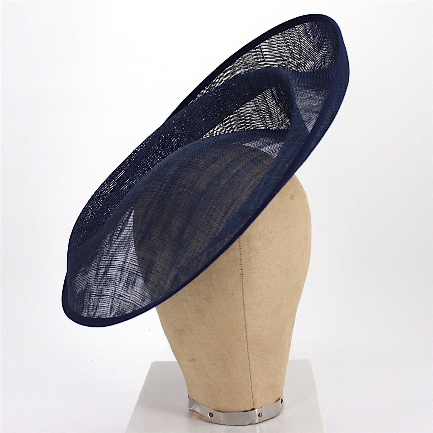 UK Made Sinamay Dramatic Up brim Indented Hat Fascinator Base 37x35cm - HA097