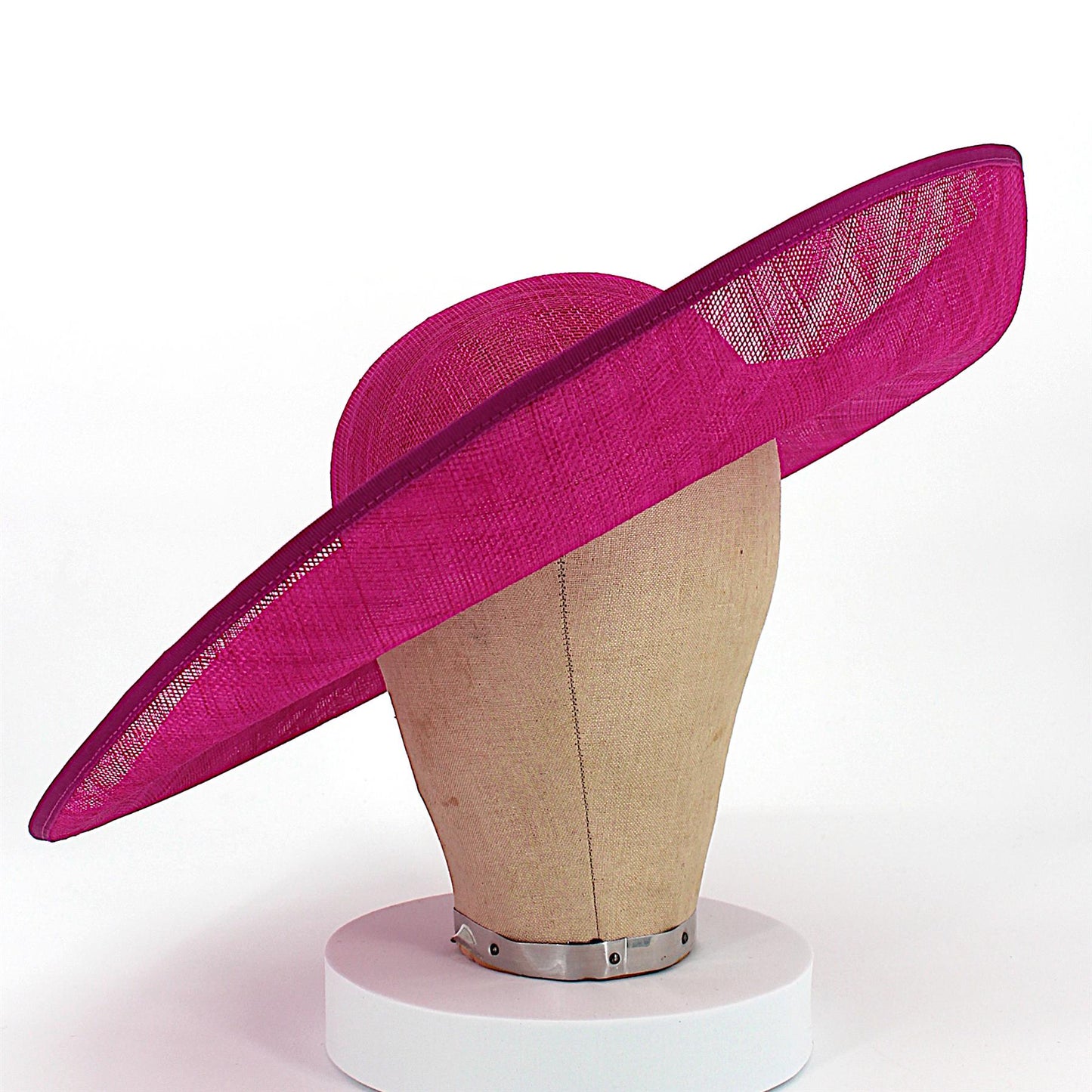 UK Made Sinamay Side Sweep Hat Base 42cm - HA102