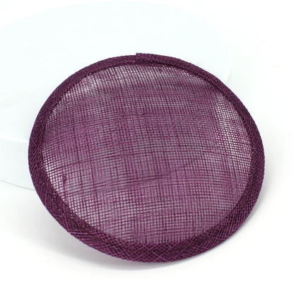 Sinamay Straw Round Fascinator Base 13.5cm - HB008