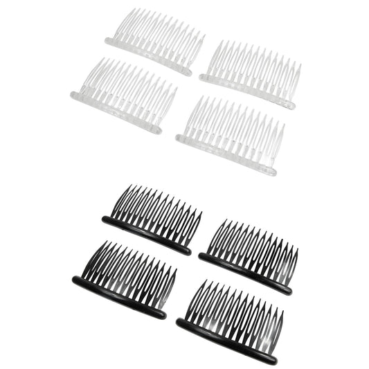 Split Tooth Plastic Comb 4 x 7.5cm x 4pc HB004