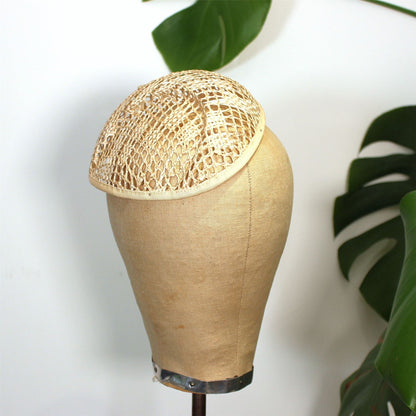 UK Made Domed Straw Hat Base 19x15.5cm HA033