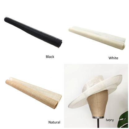 UK Made to Order Huge Sinamay Sharp Up brim Slant Indented Slope Curved Crown 46x43cm - HA088