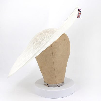 UK Made Sinamay Side Sweep Hat Base 43 x 45cm HA080