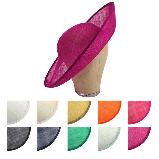 UK Made Sinamay Round Up Brim Hat Base HA101