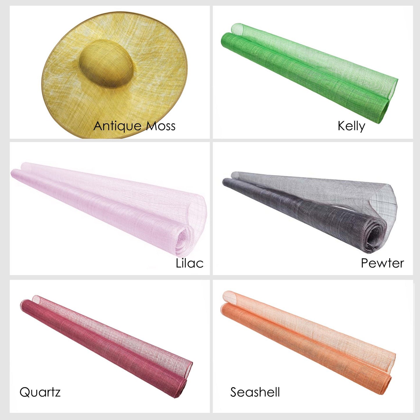 UK Made to Order Huge Sinamay Side Sweep Extended Brim Round Crown 45x50cm - HA089