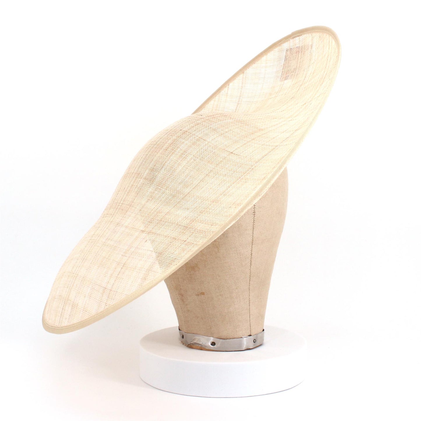 UK Made Sinamay Side Sweep Hat Base 43x45cm - HA080