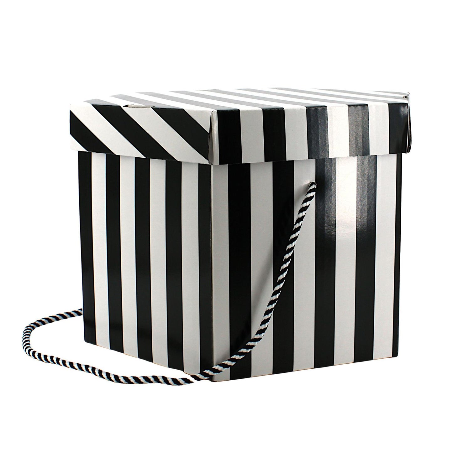 Candy Stripe Hexagonal Hat Box - Fits 27cm Hats - HA030