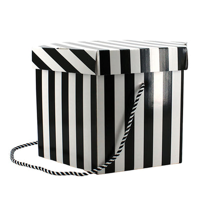Candy Stripe Hexagonal Hat Box - Fits 27cm Hats - HA030