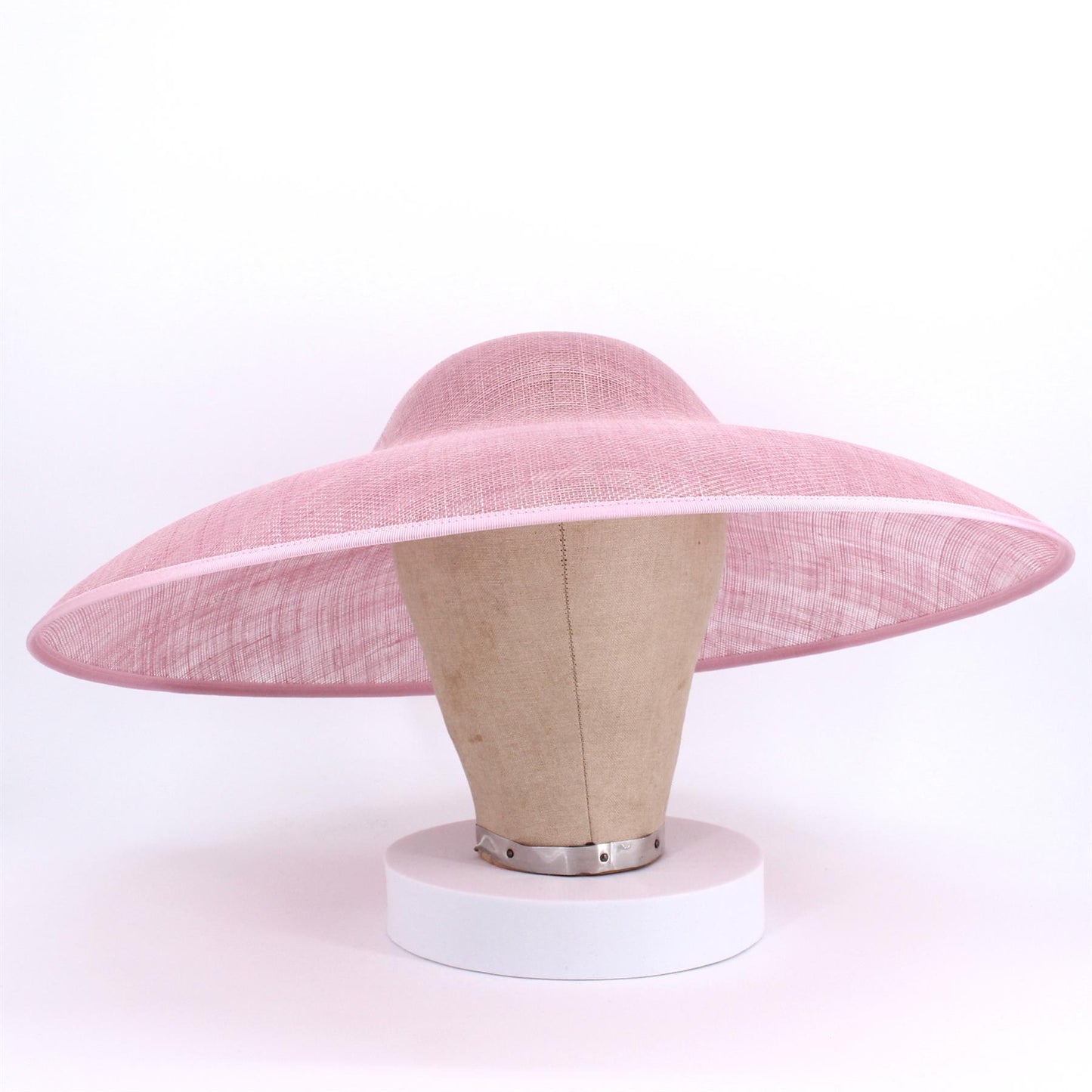 UK Made Sinamay Wide Down Brim Hat Base 48x42cm - HA098