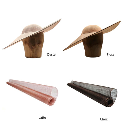 UK Made to Order Huge Sinamay Side Sweep Round Crown 46cm - HA084