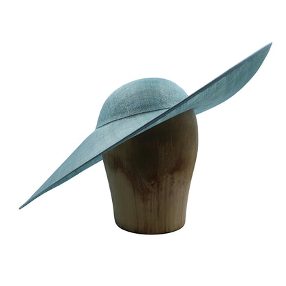 UK Made to Order Huge Sinamay Side Sweep Round Crown 46cm - HA084